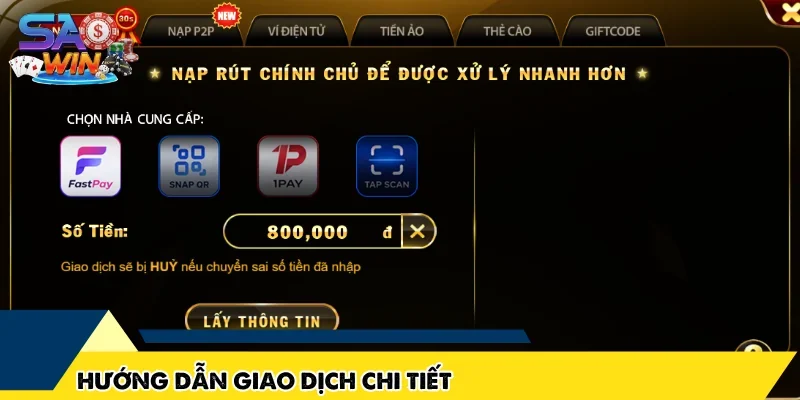 Hướng dẫn giao dịch chi tiết
